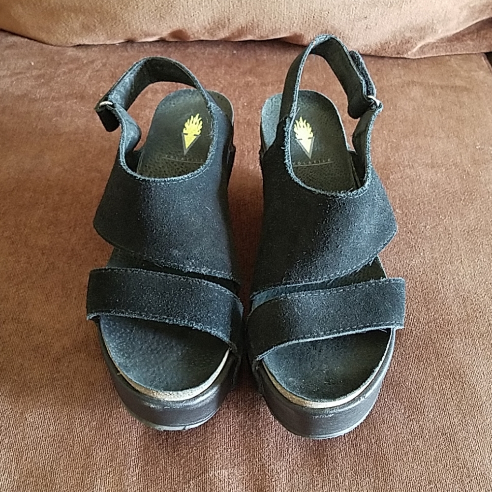 Black Platform Wedges